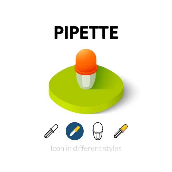 Pipette icon in different style — Stock Vector