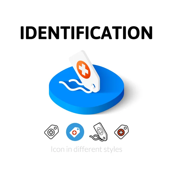 Identification icon in different style — Stock Vector