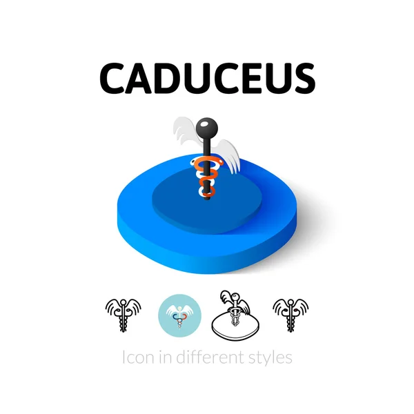 Icône Caduceus dans un style différent — Image vectorielle