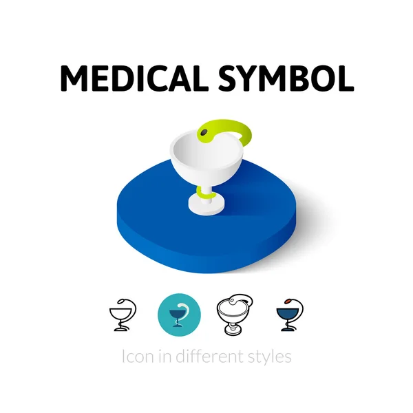 Medical symbol icon in different style — Stock Vector