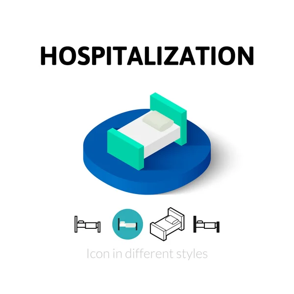 Hospitalization icon in different style — Stock Vector