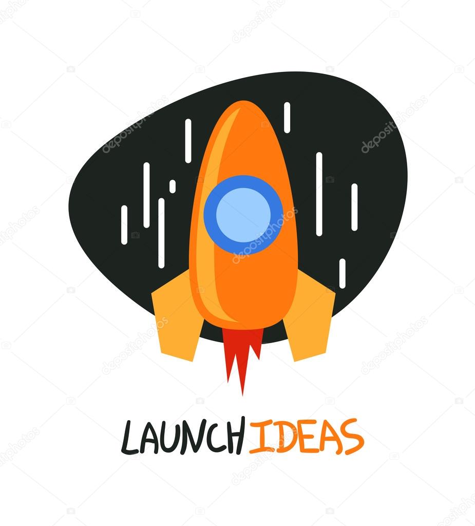 Start up rocket logo