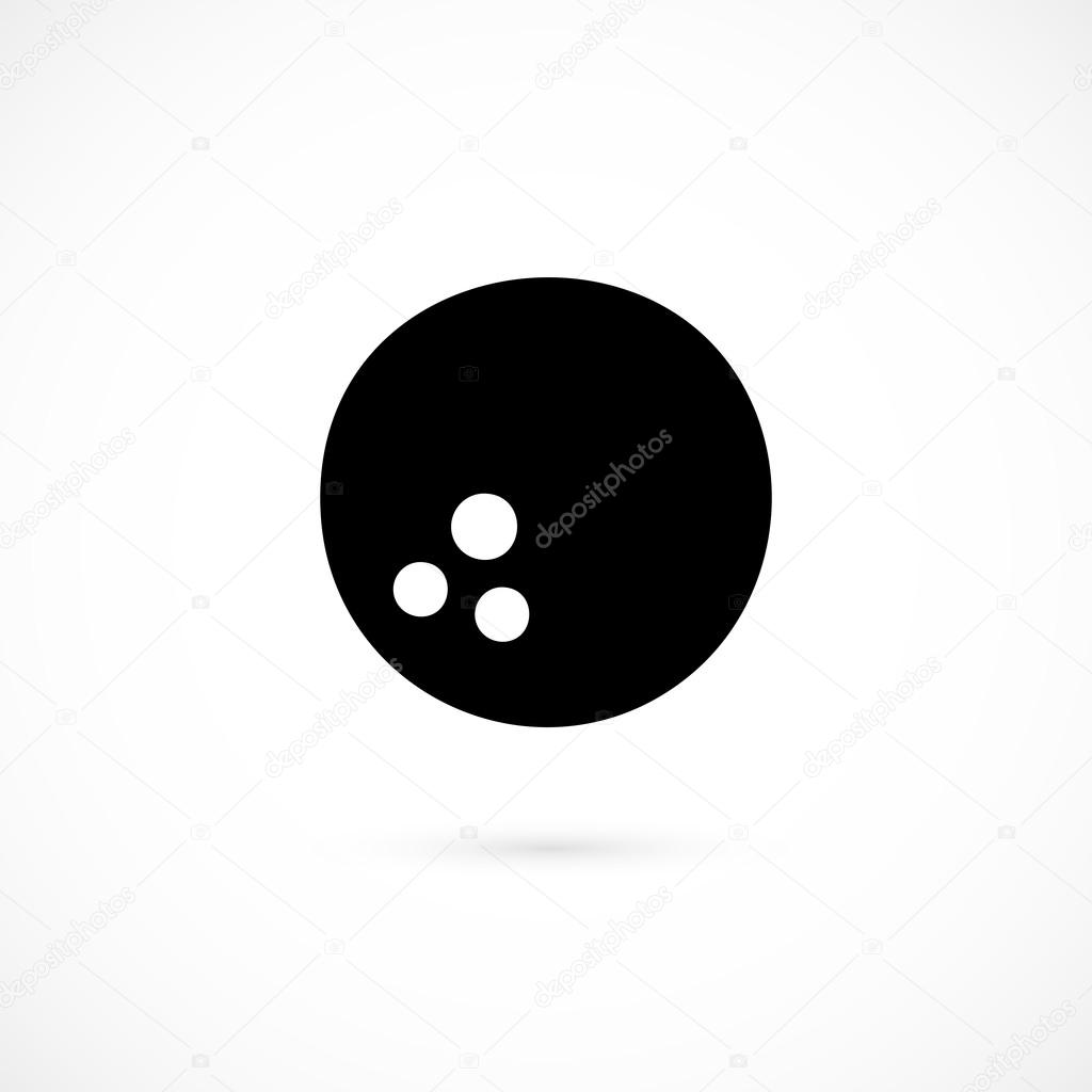 Bowling icon isolated on white background, vector logo illustration