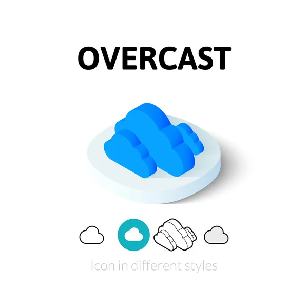 Icône de ciel couvert dans un style différent — Image vectorielle