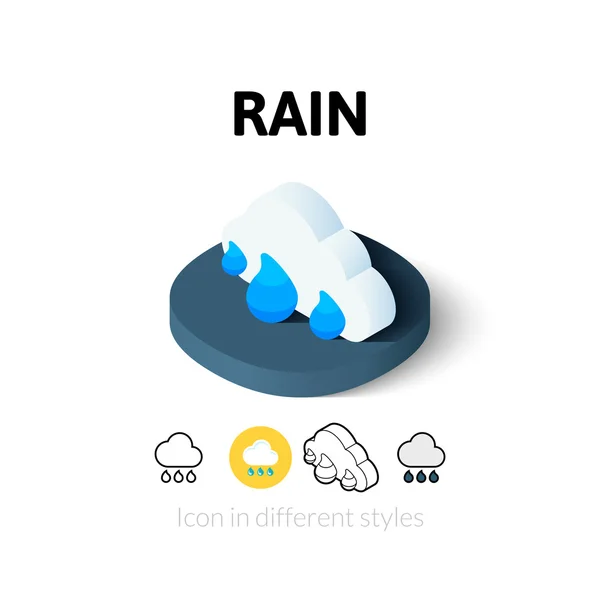 Rain icon in different style — Stock Vector