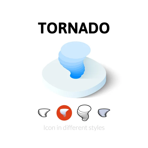 Tornado ikonen i annorlunda stil — Stock vektor