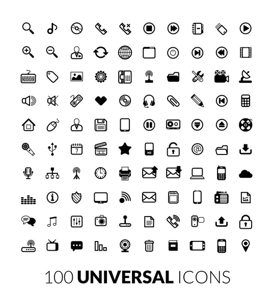 Iconos de contorno universal — Archivo Imágenes Vectoriales