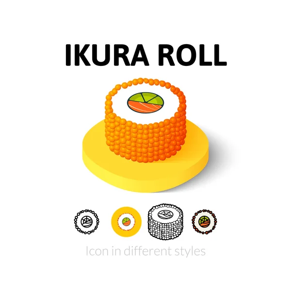 Ikura roll icon in different style — Stock Vector