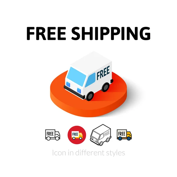 Free shipping icon in different style — Stok Vektör
