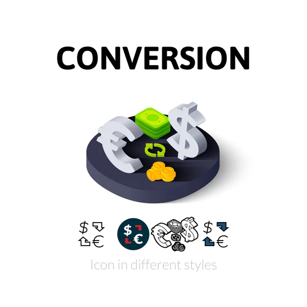 Conversion icon in different style — Stock Vector