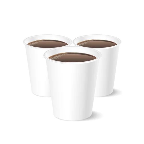Одноразові кавові чашки — стоковий вектор