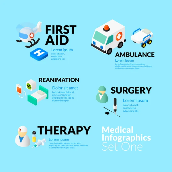 Medical healthcare infographic set — Stock Vector