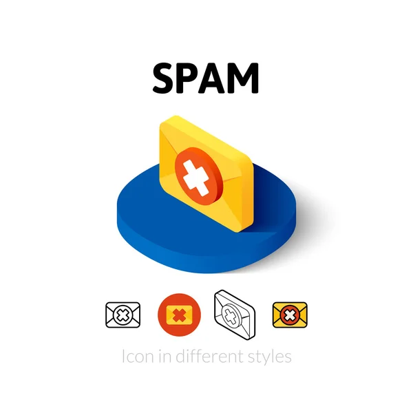 Spam-ikonen i annorlunda stil — Stock vektor
