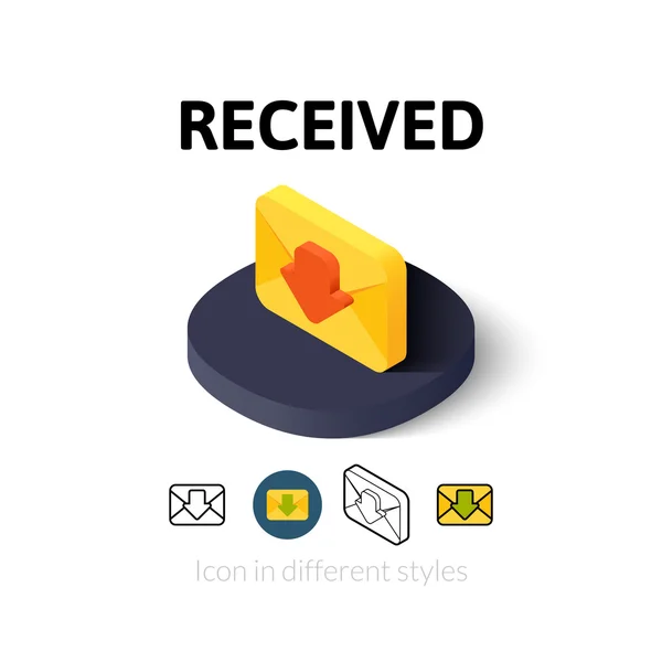 Reecived icon in different style — стоковый вектор