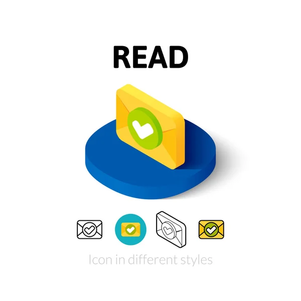 Ícone de leitura em estilo diferente — Vetor de Stock