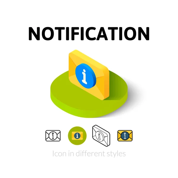 Notification icon in different style — Stock Vector