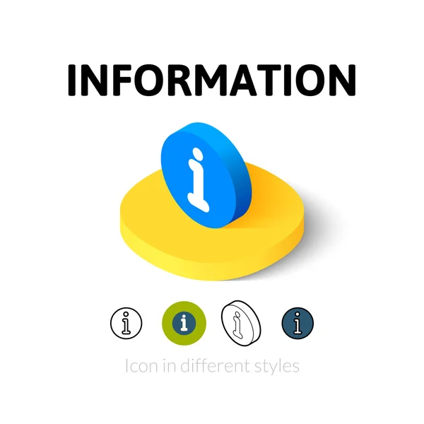 Informationssymbol in anderem Stil — Stockvektor