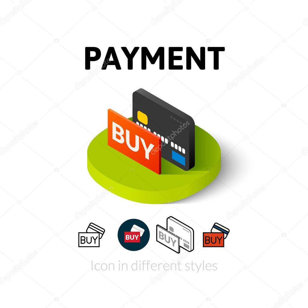 Payment icon in different style
