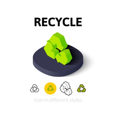 Geri dönüşüm farklı tarzda simgesi