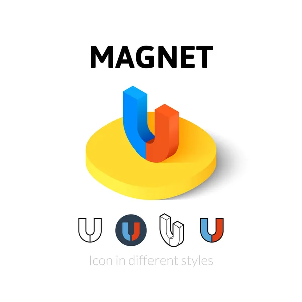 Magneetpictogram in verschillende stijl — Stockvector