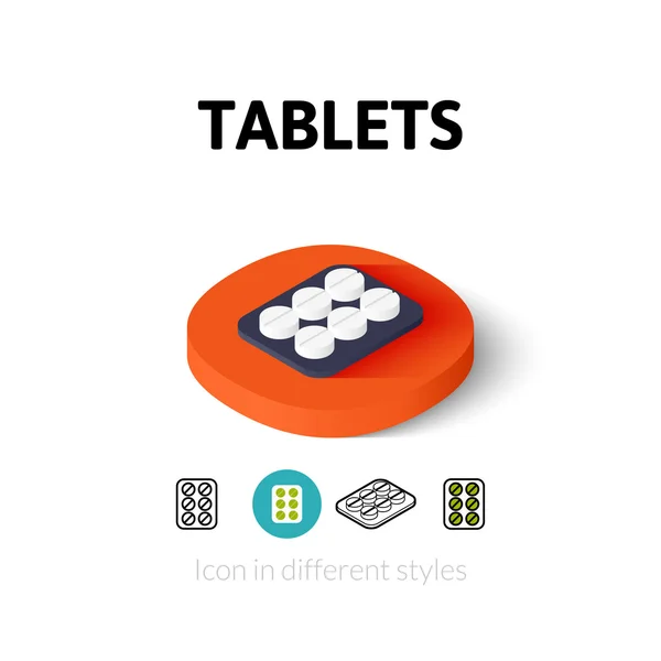 Tablets icon in different style — Stock Vector