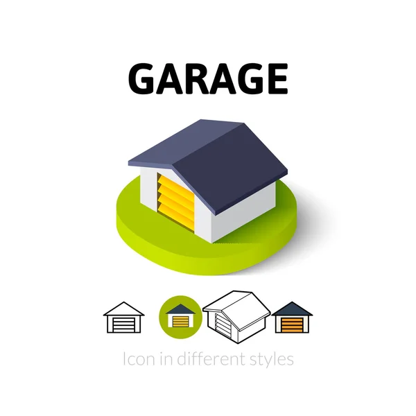 Icône de garage dans un style différent — Image vectorielle