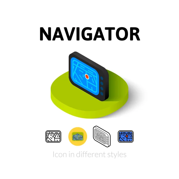 Navigátor ikona v jiném stylu — Stockový vektor