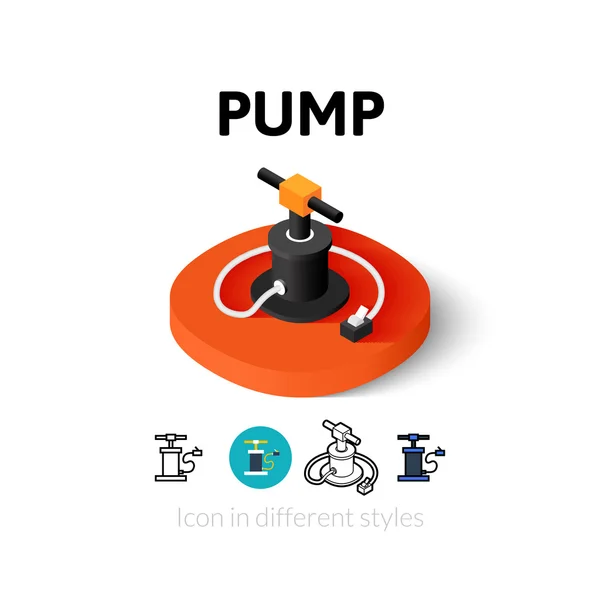 Pump icon in different style — Stock Vector