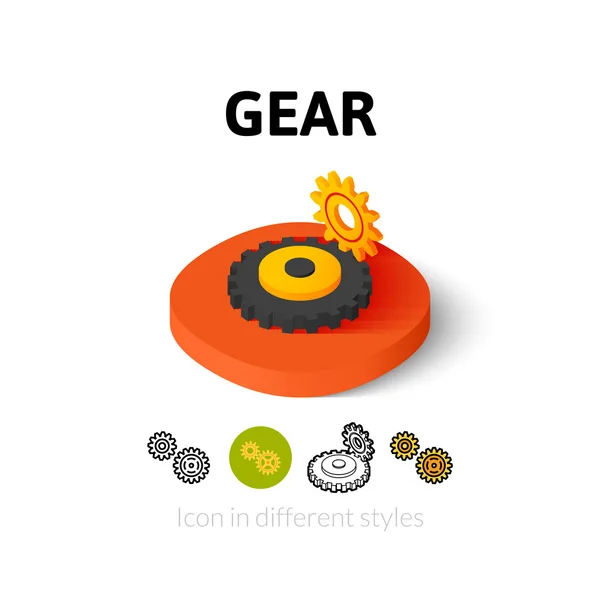 Gear icon in different style — Stock Vector