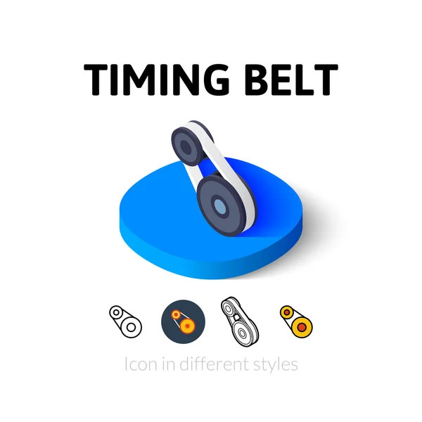 Timing belt ikonen i annorlunda stil — Stock vektor