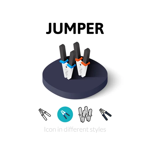 Jumper pictogram in verschillende stijl — Stockvector