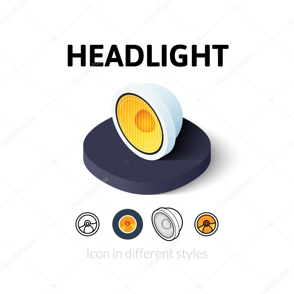 Headlight icon in different style