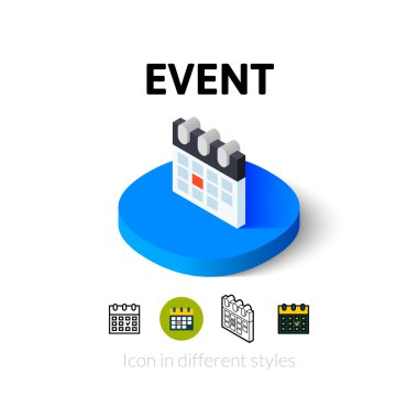 Event icon in different style clipart