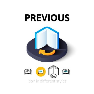 Farklı tarzı önceki simgesi