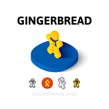 Farklı tarzda gingerbread simgesi