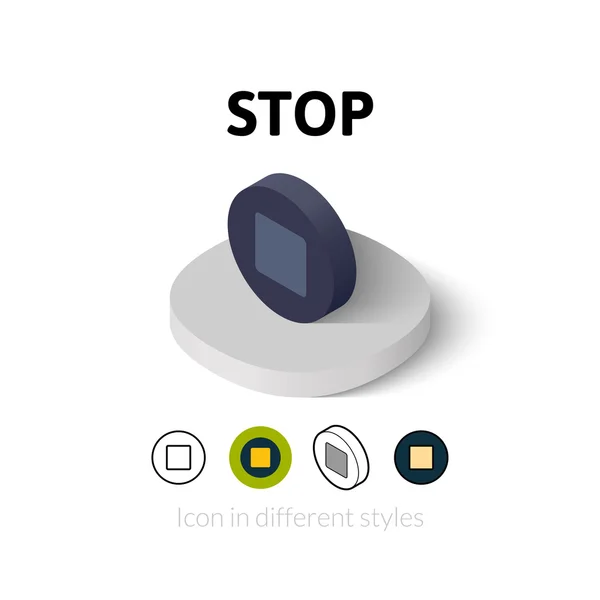 Stop icon in different style — Stock Vector