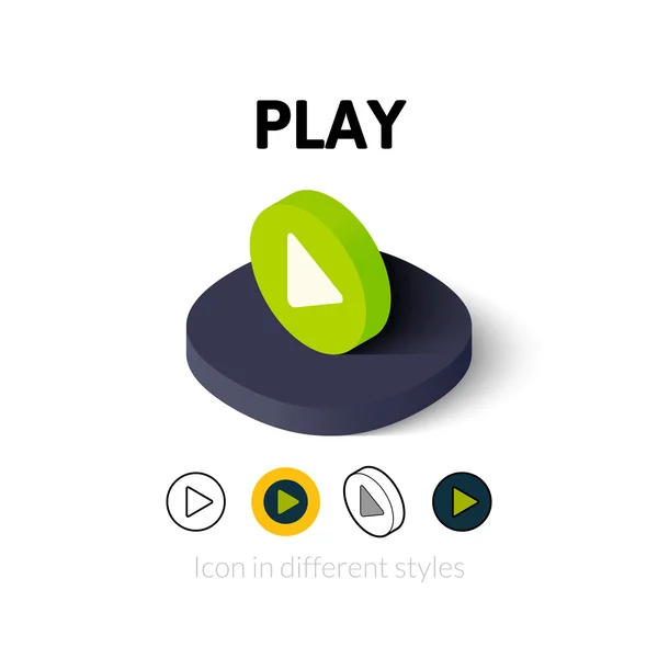 Play-ikonen i annorlunda stil — Stock vektor