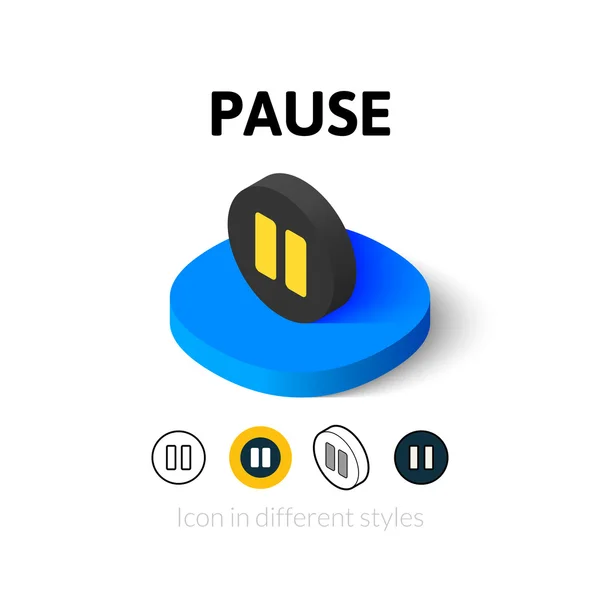 Ícone de pausa em estilo diferente — Vetor de Stock