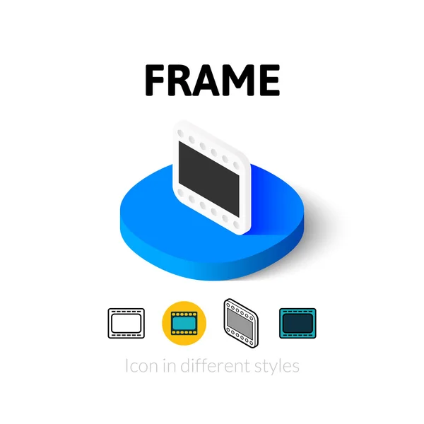Frame pictogram in verschillende stijl — Stockvector