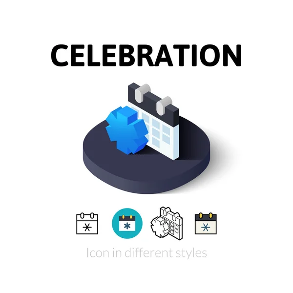 Icône de célébration dans un style différent — Image vectorielle