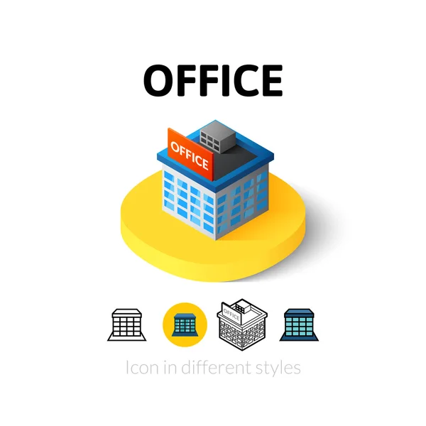 Pictogram Office in verschillende stijl — Stockvector