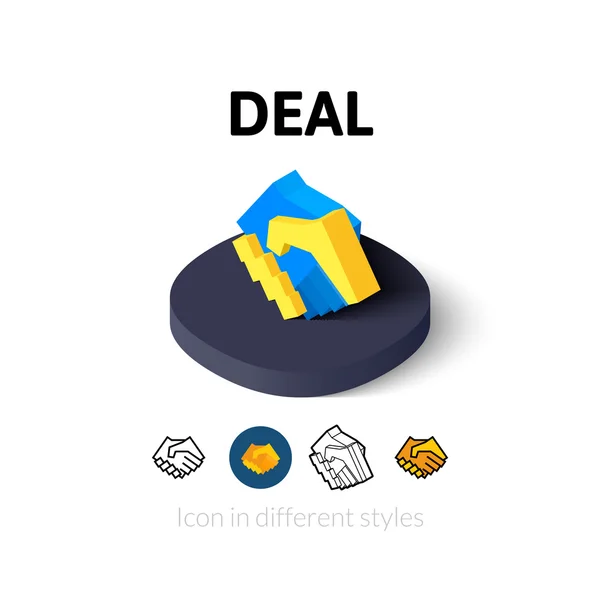 Deal-Ikone in anderem Stil — Stockvektor