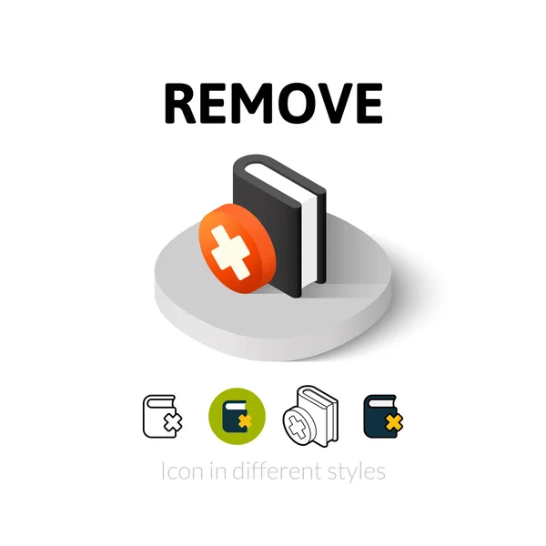 Remove icon in different style — Stock Vector