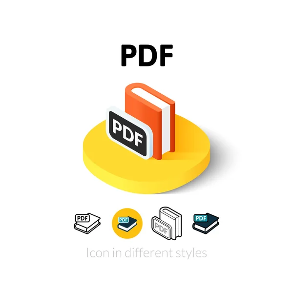 別のスタイルで Pdf アイコン — ストックベクタ