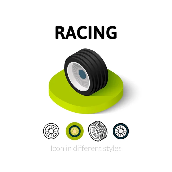 Racing icon in different style — Stock Vector