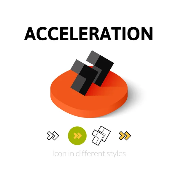 Icona di accelerazione in stile diverso — Vettoriale Stock