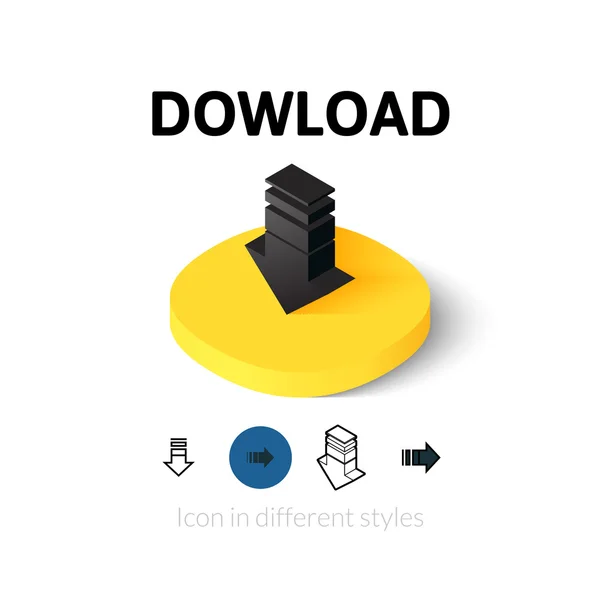 Icono de descarga en estilo diferente — Archivo Imágenes Vectoriales