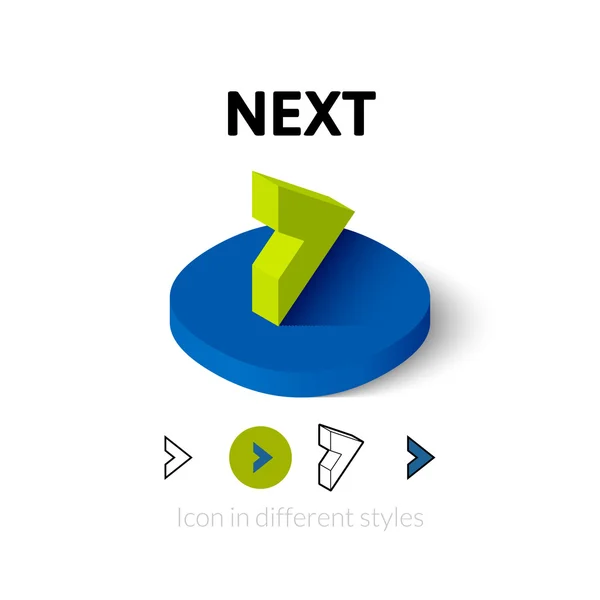 別のスタイルの次のアイコン — ストックベクタ