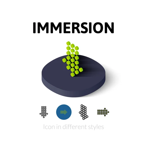 Icono de inmersión en un estilo diferente — Vector de stock