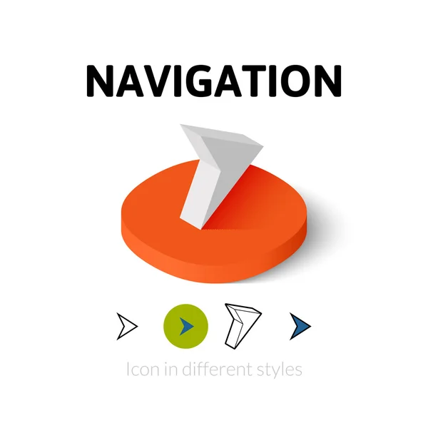 Navigeringsikonen i annorlunda stil — Stock vektor